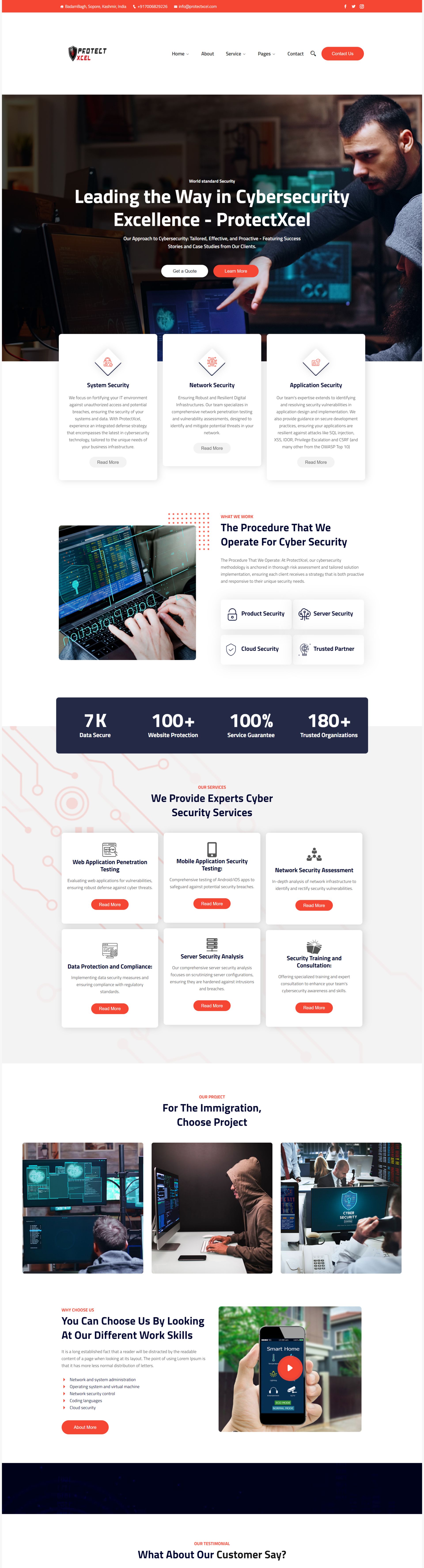 protect Xcel cyber security web design & development portfolio 